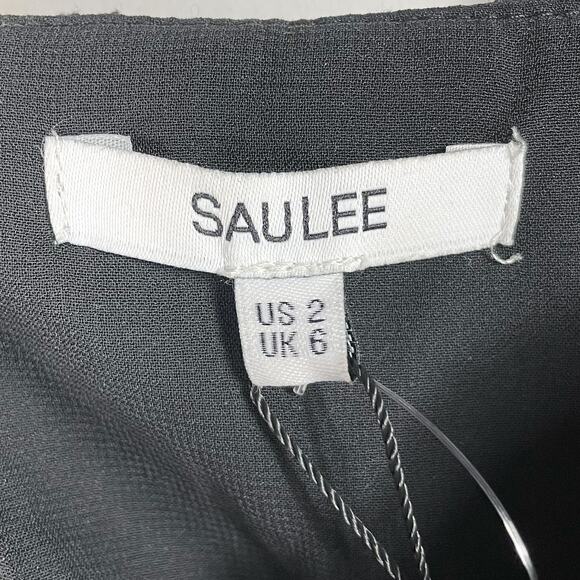 SAU LEE Selena‎ Lace Dress Black Sleeveless Bustier Maxi Cocktail Sz 2 - Picture 14 of 14